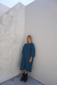 Eva ribbed dress - Teal
