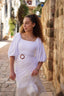 Rachelle swim set with real wrap skirt - White
