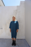 Eva ribbed dress - Teal