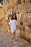 Rachelle swim set with real wrap skirt - White