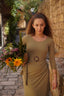 Levana swim set with real wrap skirt - Olive
