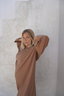 Eva ribbed dress - Beige