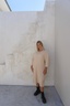 Eva ribbed dress - Cream