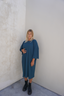 Eva ribbed dress - Teal
