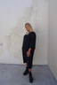 Eva ribbed dress - Black