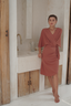 Full-Coverage Modest One-Piece Swimsuit – Ella in Melrose with Elegant Real Wrap Skirt