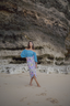 Full body view of the Ana Swim Skirt in floral print, displaying its modest and stylish design as part of an elegant swimwear ensemble.