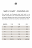 Size chart for the Ana Swim Skirt in floral print, providing detailed measurements to ensure the perfect fit for modest swimwear.