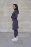 20-inch charcoal modest sport skirt with side pockets, designed for versatile athletic use.