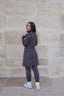 Christian modest sport skirt – activewear in charcoal for elegance and function.