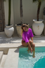 Fuchsia Modest Swimwear – The Perfect One-Piece Swimsuit with Wrap Skirt