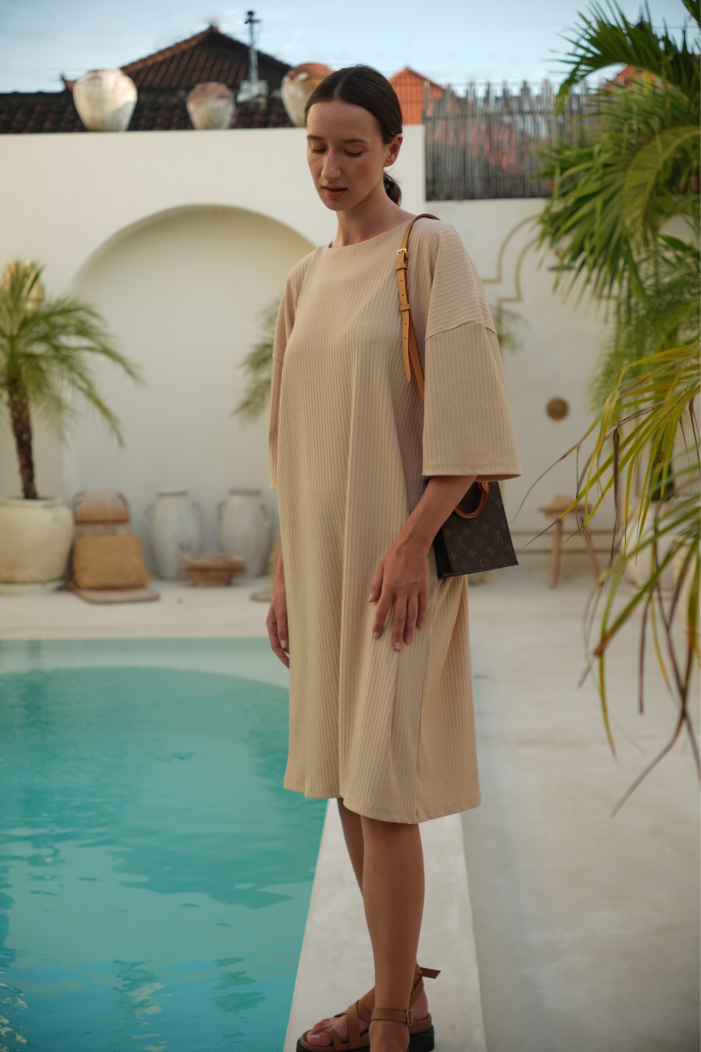 Eva dress - Cream - ANAVA PARIS
