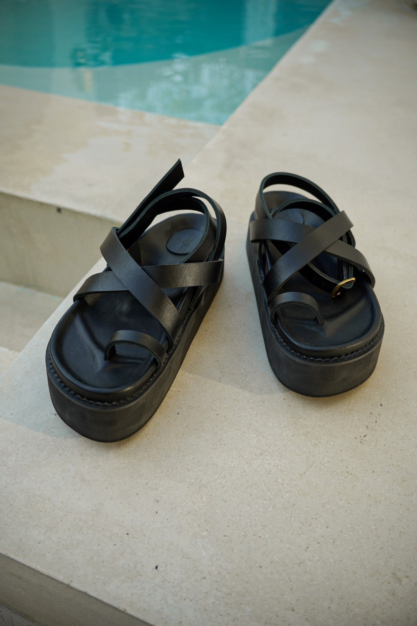 The Gianna Sandal - Black - ANAVA PARIS