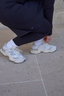 Full view of the 20-inch modest sport skirt with integrated leggings, showing movement and versatility for Muslim activewear needs. Modest activewear. Tznius activewear.