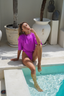 Anava Paris Mona Modest Swimsuit in Fuchsia – Elegant and Functional
