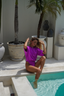 Real Wrap Skirt Modest Swimsuit – Adjustable Fit in Fuchsia