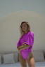 Mona Modest Wrap Skirt Swimsuit – Full-Coverage Swimwear in Fuchsia