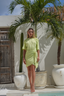 Mona Modest One-Piece Swimsuit with Tara Short Wrap Skirt Set in Melon – The Perfect Modest Swimwear