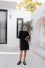 Kaia jersey dress - Black - ANAVA PARIS