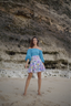 Rachelle one piece - Blue - ANAVA PARIS