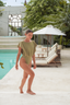 Elegant olive Elena one-piece swimsuit, modest swimwear offering full coverage and stylish design