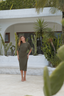 Military Mona swim set featuring Ana wrap skirt, stylish modest beachwear for women seeking coverage