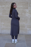 Christian modest long skirt – charcoal 27-inch activewear for style and mobility.