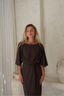 Christian modest swimsuit in dark brown – Maya set with Salma Skirt.