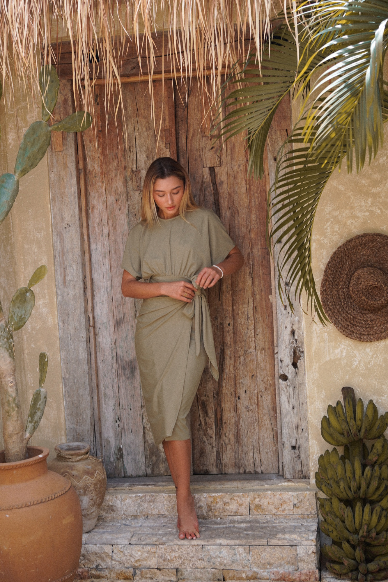 ANAVA PARIS I Modest Swimwear I Alejandra Swim Dress Olive ANAVA PARIS I Modest Swimwear I Alejandra Swim Dress Olive