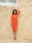 Elina skirt - ANAVA PARIS Modest swim skirt Burt orange front shot